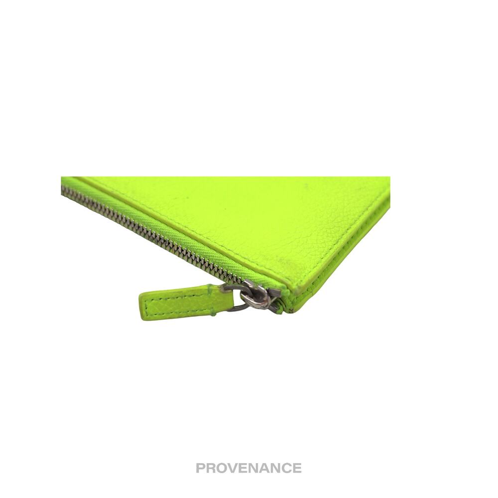 🔴 Balenciaga Logo Fragment Zip Card Wallet - Neon - Picture 5 of 10